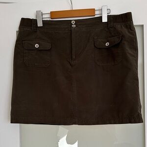 Green army Skirt with Button Pockets